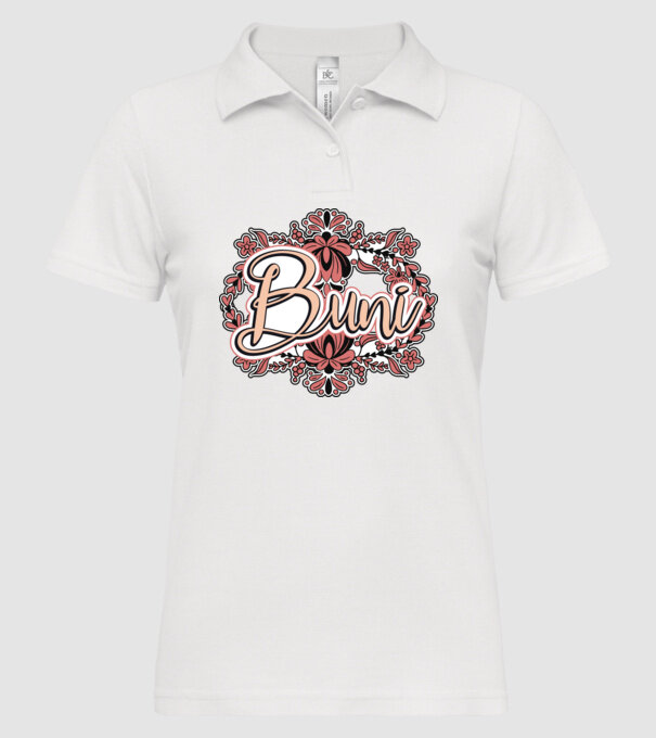 Buni model alb pe tricou