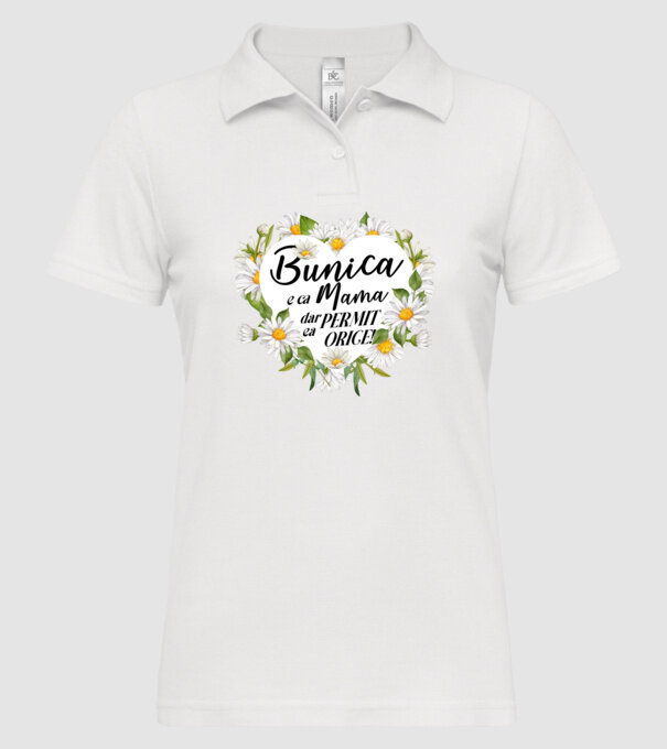 Bunica e ca mama, t permite orice! model alb pe tricou