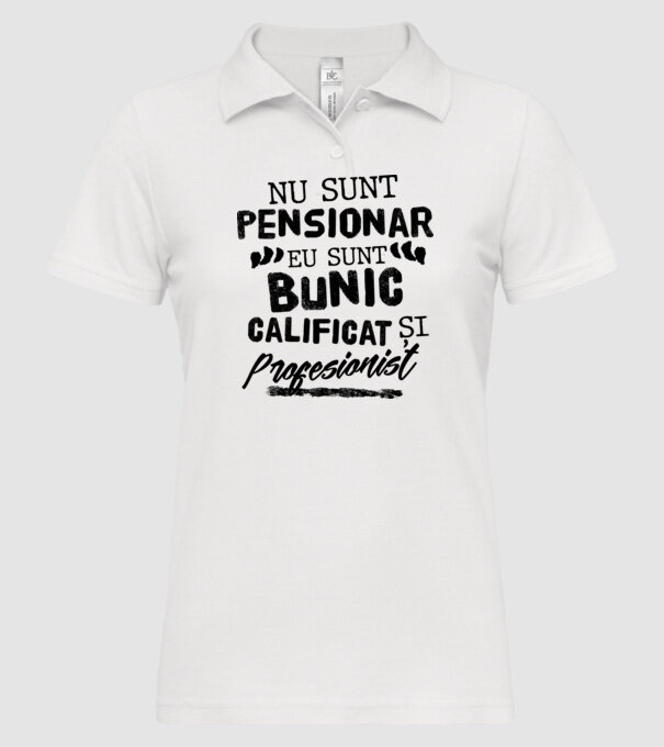 Bunicul profesionist model alb pe tricou