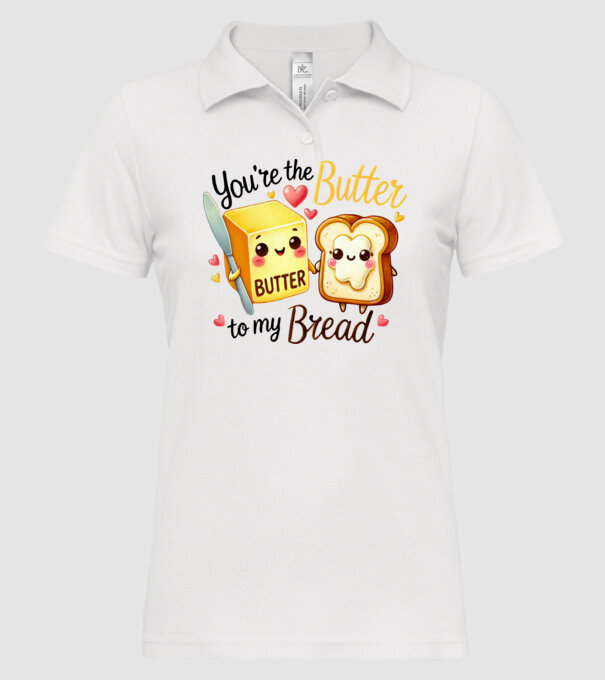 Butter to my Bread model alb pe tricou