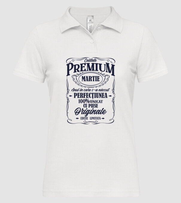 calitate premium -martie- anul în care s-a născut - perfecțiunea - 100% unicat, cu piese originale, ediție limitată model alb pe tricou