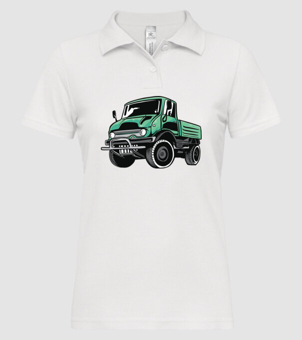 Camioane model alb pe tricou