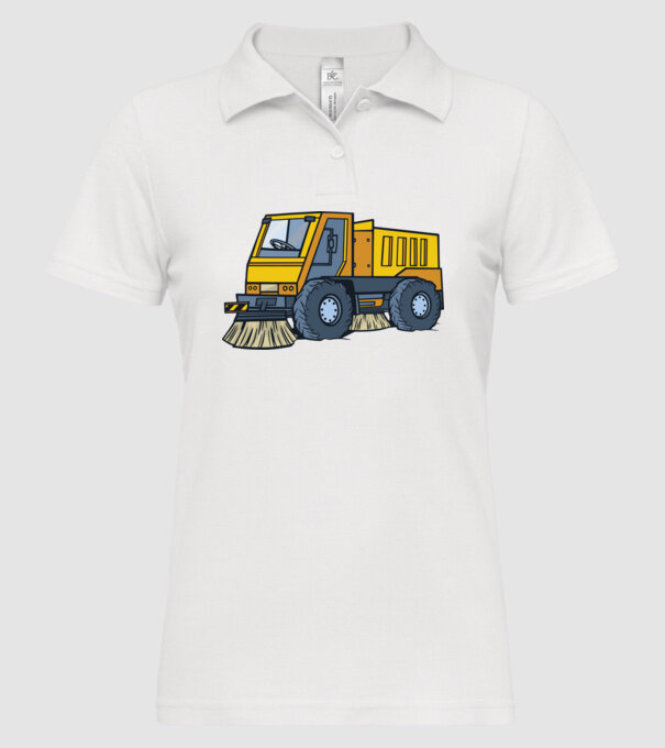 Camioane model alb pe tricou