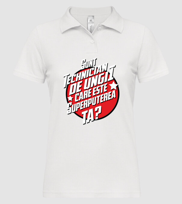 sunt tehnician de unghii, care este superputerea ta? model alb pe tricou