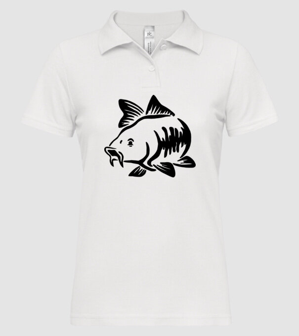 Carp model alb pe tricou