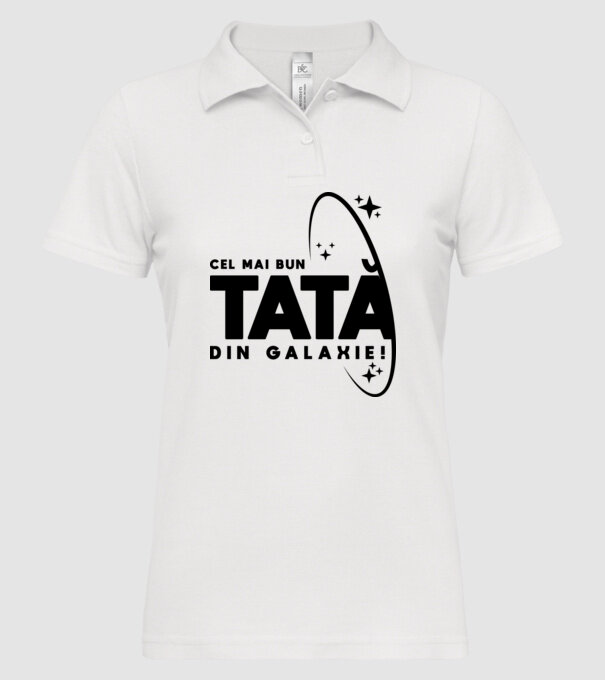Cel mai bun tată din Galaxie! model alb pe tricou