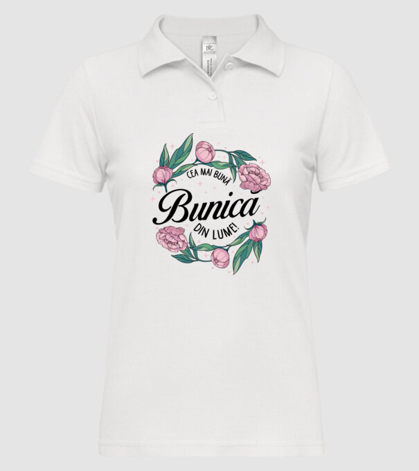 Cea mai bună bunică din lume! model alb pe tricou