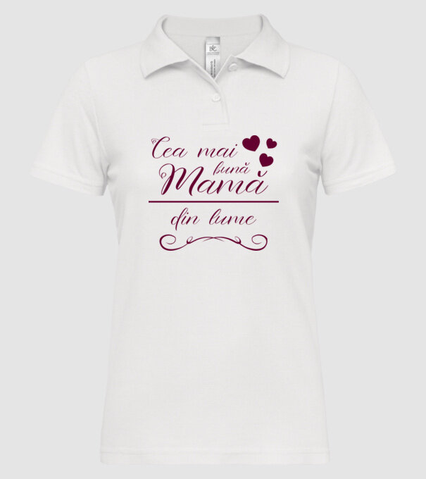 Cea mai bună mamă din lume model alb pe tricou