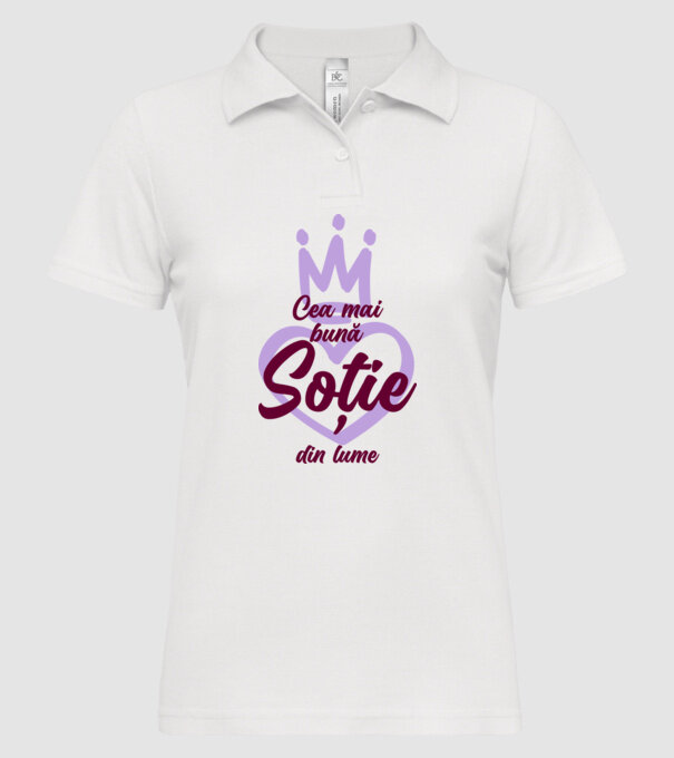 Cea mai bună soție din lume model alb pe tricou