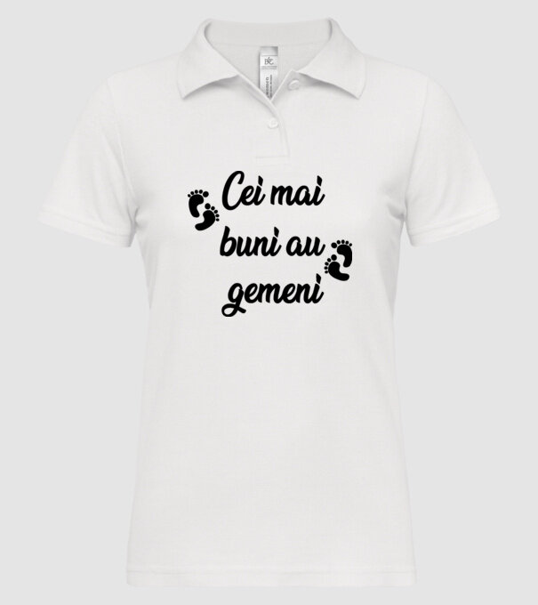 Cei mai buni au gemeni model alb pe tricou