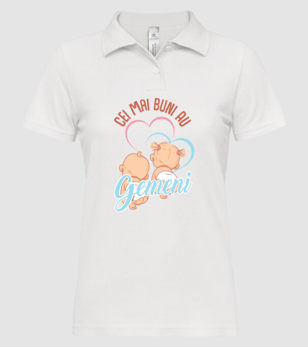 Cei mai buni au gemeni model alb pe tricou