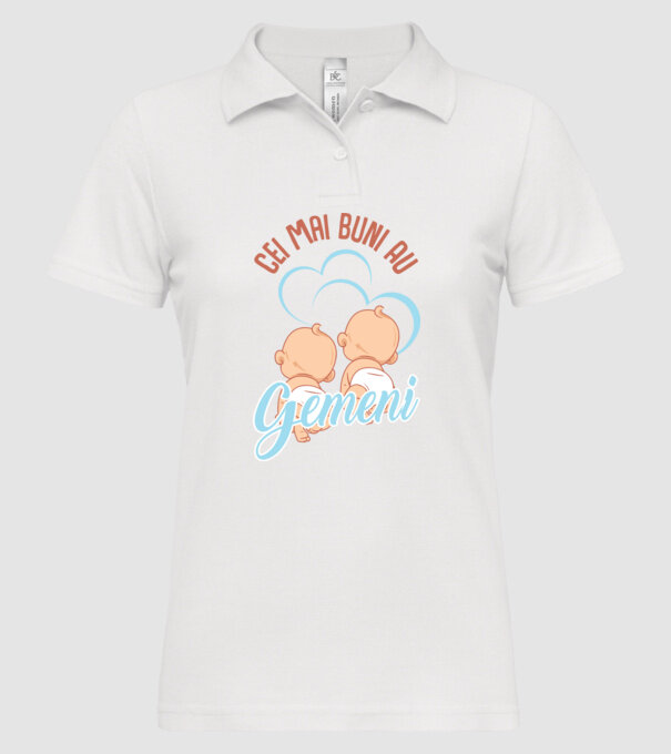 Cei mai buni au gemeni model alb pe tricou