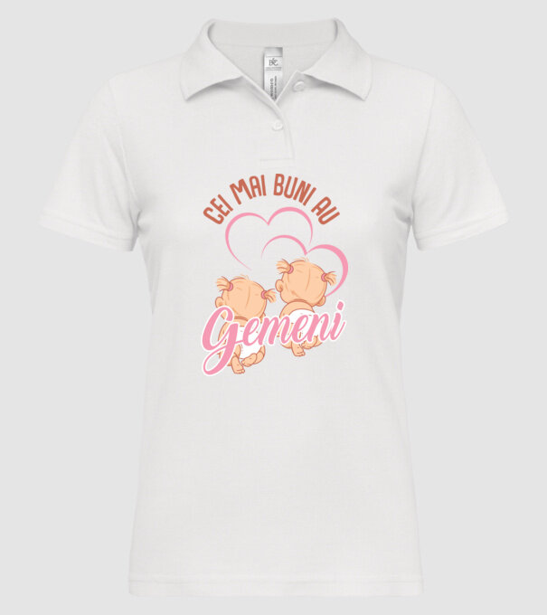 Cei mai buni au gemeni model alb pe tricou