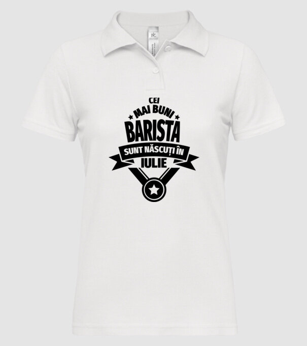 Cei mai buni barista sunt născuți în iulie model alb pe tricou