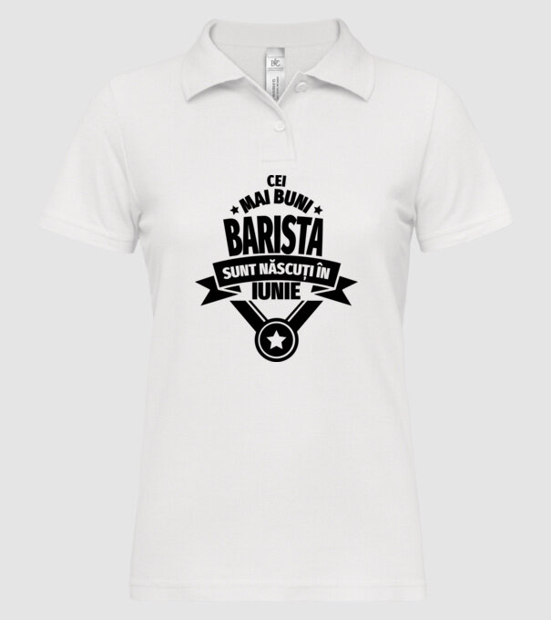 Cei mai buni barista sunt născuți în iunie model alb pe tricou