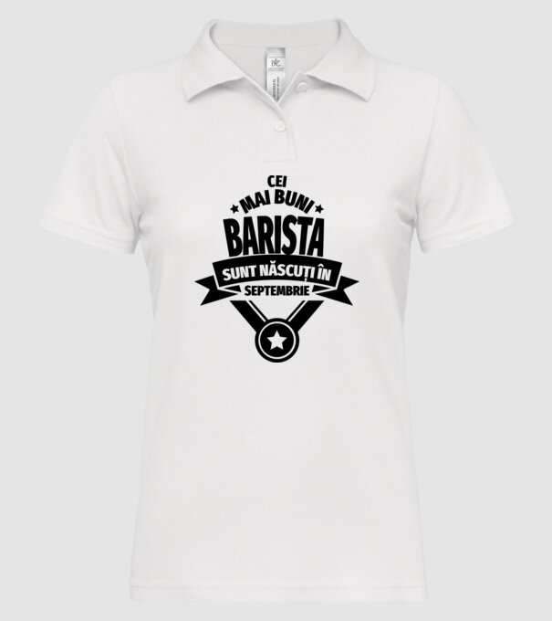 Cei mai buni barista sunt născuți în septembrie model alb pe tricou