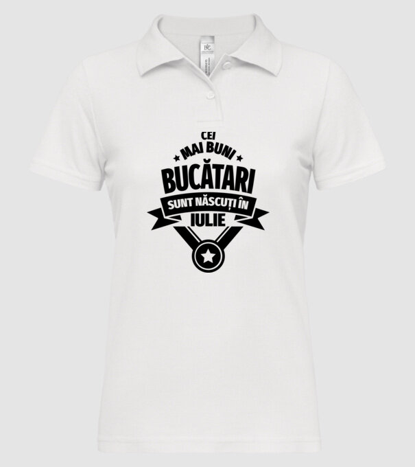Cei mai buni bucătari sunt născuți în Iulie model alb pe tricou