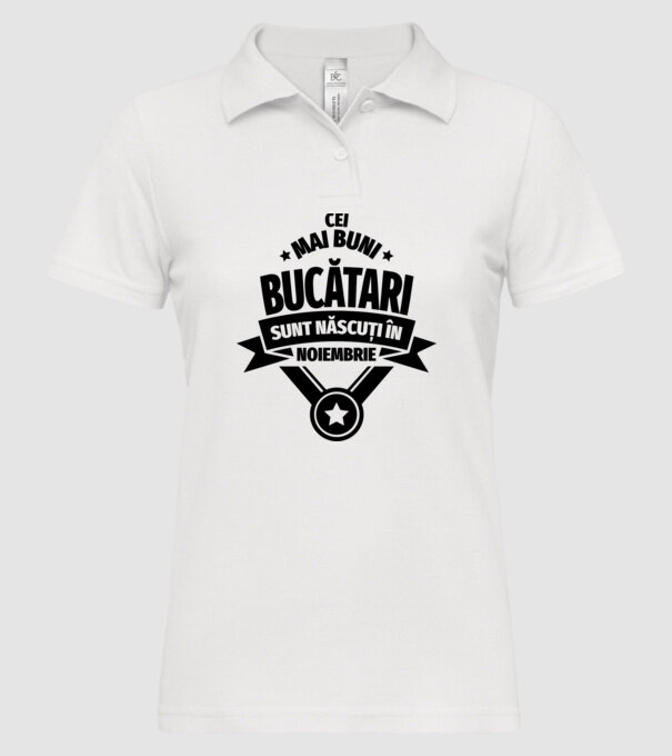 Cei mai buni bucătari sunt născuți în Noiembrie model alb pe tricou