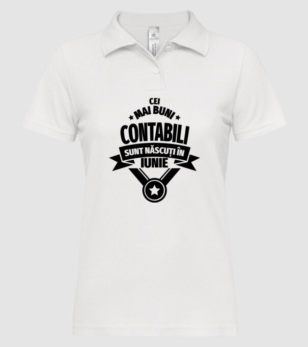 Cei mai buni contabili sunt născuți în Iunie model alb pe tricou