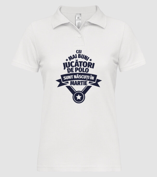 Cei mai buni jucători de polo sunt născuți în Martie model alb pe tricou