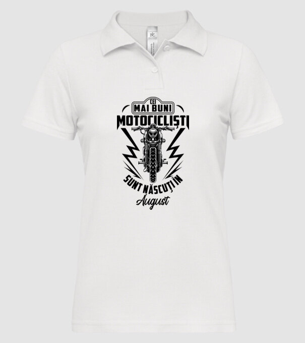 Cei mai buni motocicliști sunt născuți în August model alb pe tricou