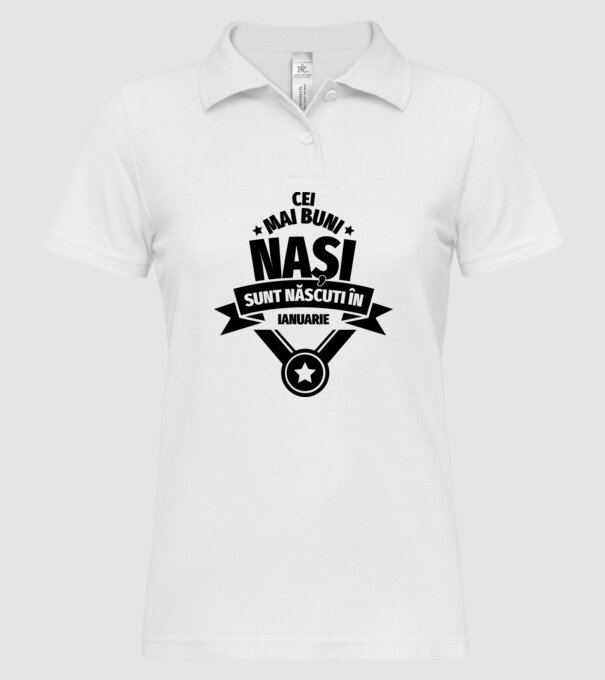 Cei mai buni nași sunt născuți în ianuarie. model alb pe tricou