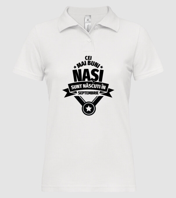 Cei mai buni nași sunt născuți în septembrie. model alb pe tricou