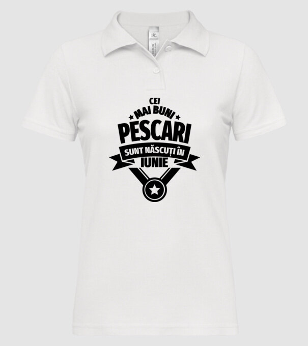Cei mai buni pescari sunt născuți în iunie model alb pe tricou