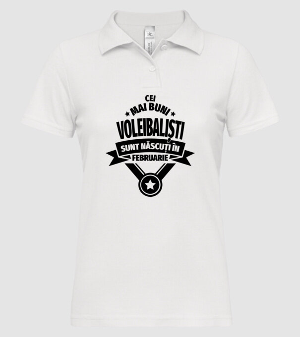 Cei mai buni voleibaliști sunt născuți în Februarie model alb pe tricou