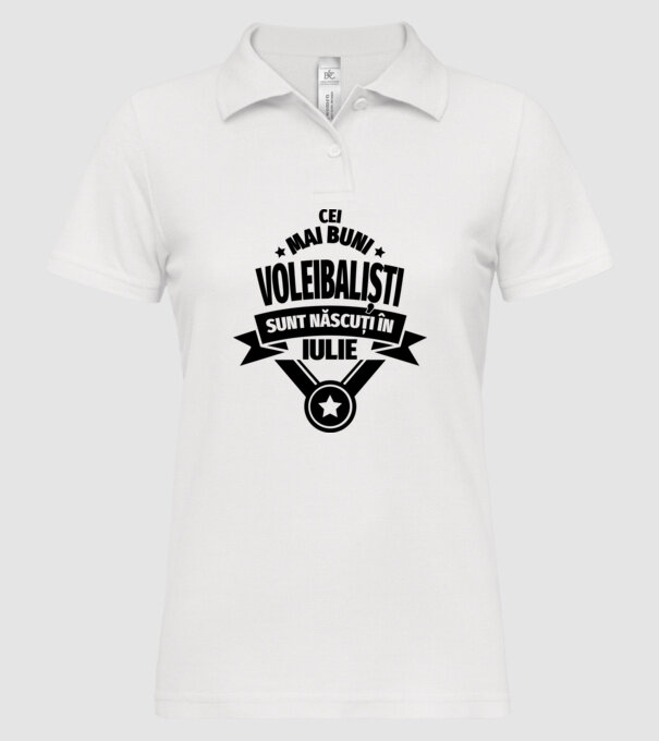 Cei mai buni voleibaliști sunt născuți în Iulie model alb pe tricou