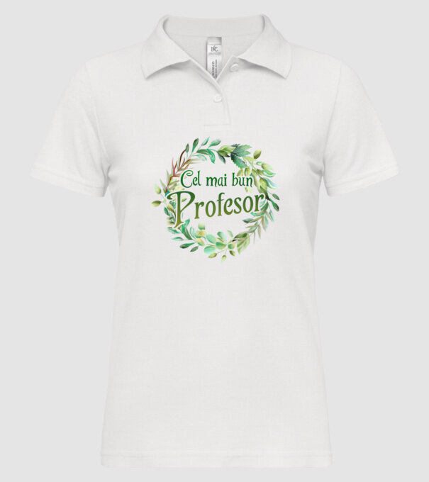 Cel mai bun profesor model alb pe tricou