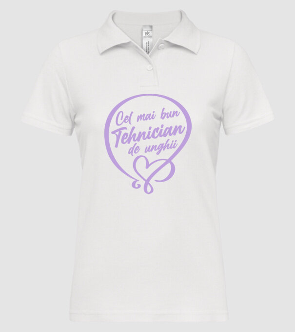 Cel mai bun tehnician de unghii model alb pe tricou