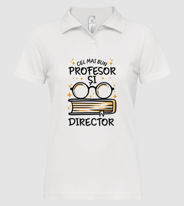 Cel mai profesor director model alb pe tricou