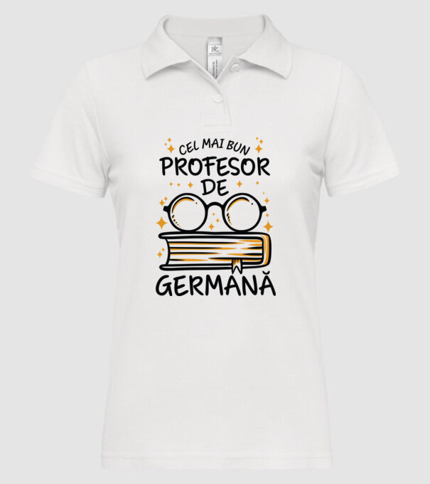 Cel mai profesor germană model alb pe tricou