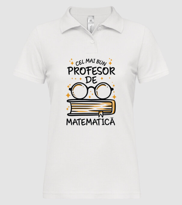 Cel mai profesor matematică model alb pe tricou