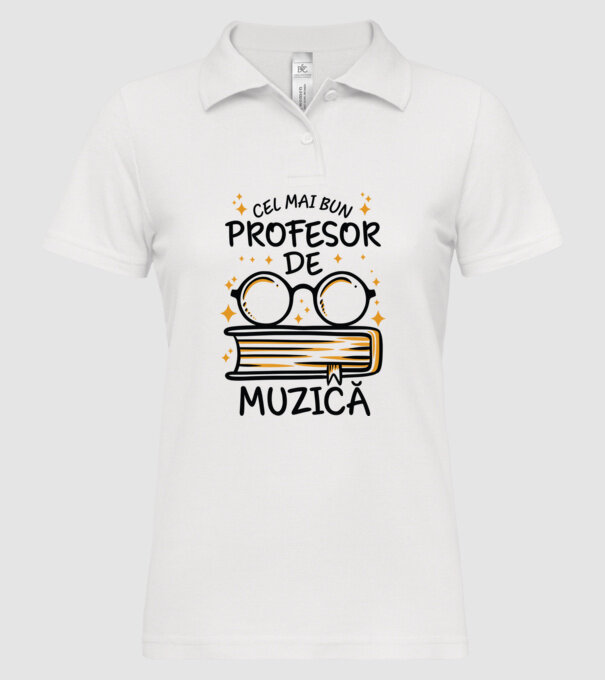 Cel mai profesor muzică model alb pe tricou