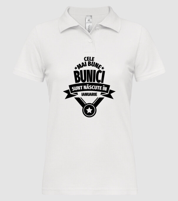 Cele mai bune bunici sunt născute în ianuarie. model alb pe tricou