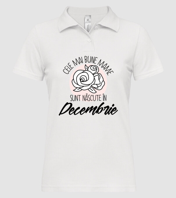 Cele mai bune mame sunt născute în Decembrie model alb pe tricou