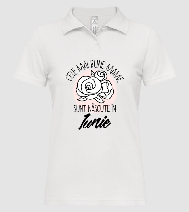 Cele mai bune mame sunt născute în Iunie model alb pe tricou