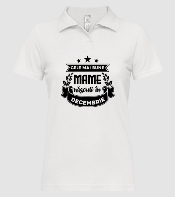 Cele mai bune mame sunt născuți în decembrie model alb pe tricou