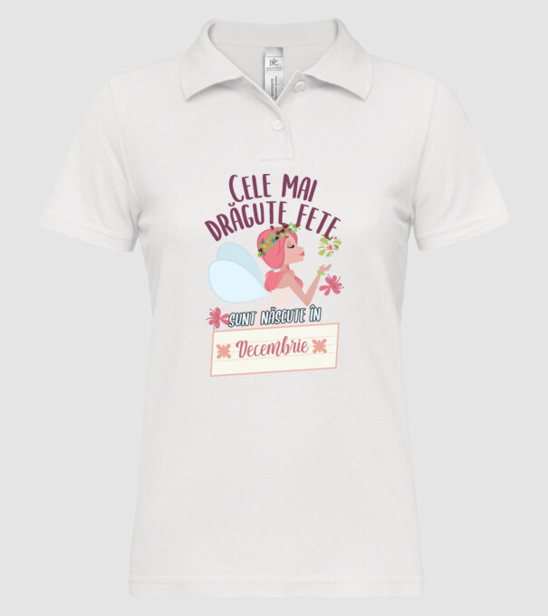 Cele mai drăguțe fete sunt născute în decembrie. model alb pe tricou