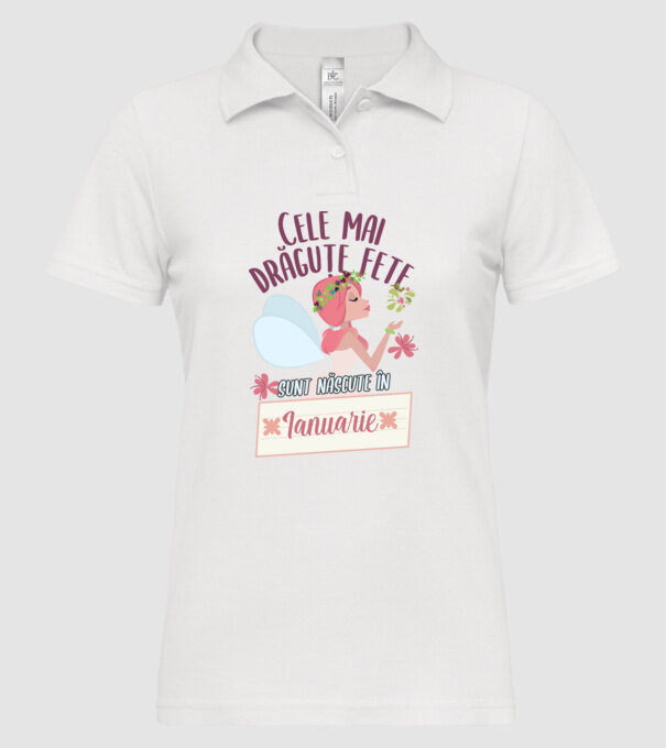 Cele mai drăguțe fete sunt născute în ianuarie. model alb pe tricou
