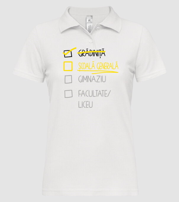 Cheklist educație - grădiniță alb model alb pe tricou