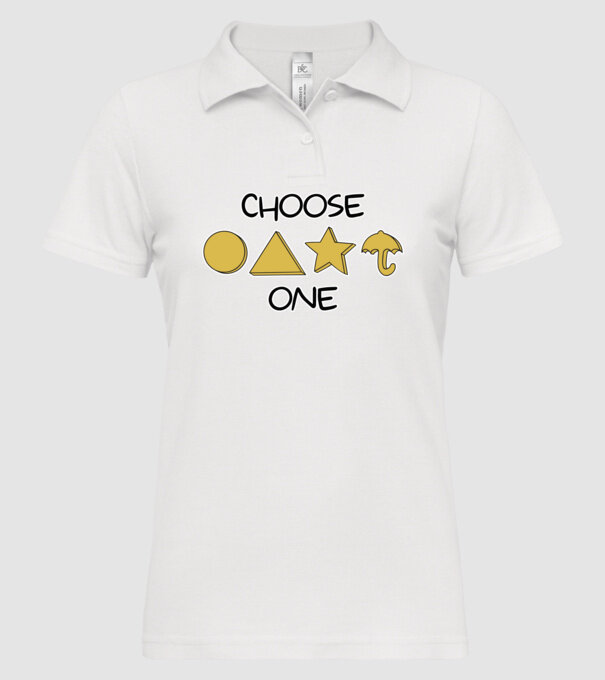 choose one squid game model alb pe tricou