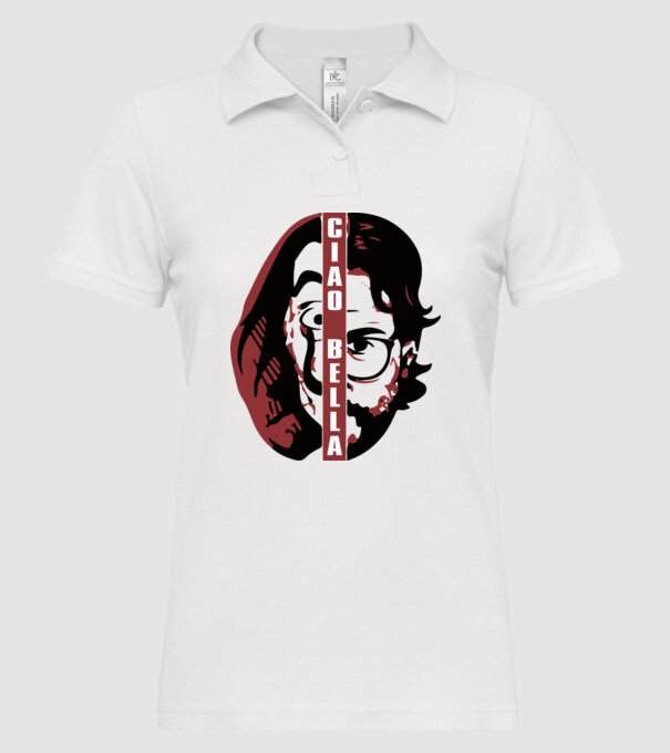 ciao bella professor model alb pe tricou