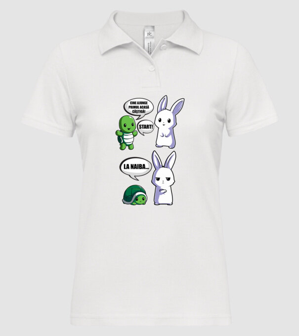 cine ajunge primul acasă câștigă! - start! - la naiba... model alb pe tricou
