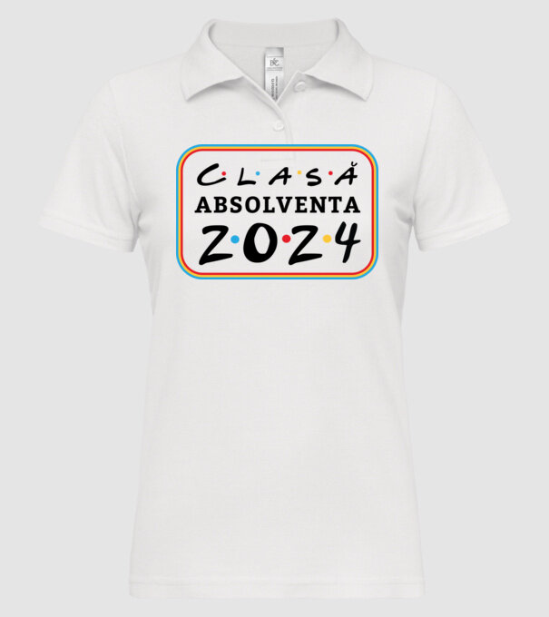 Clasă absolventă friends model alb pe tricou