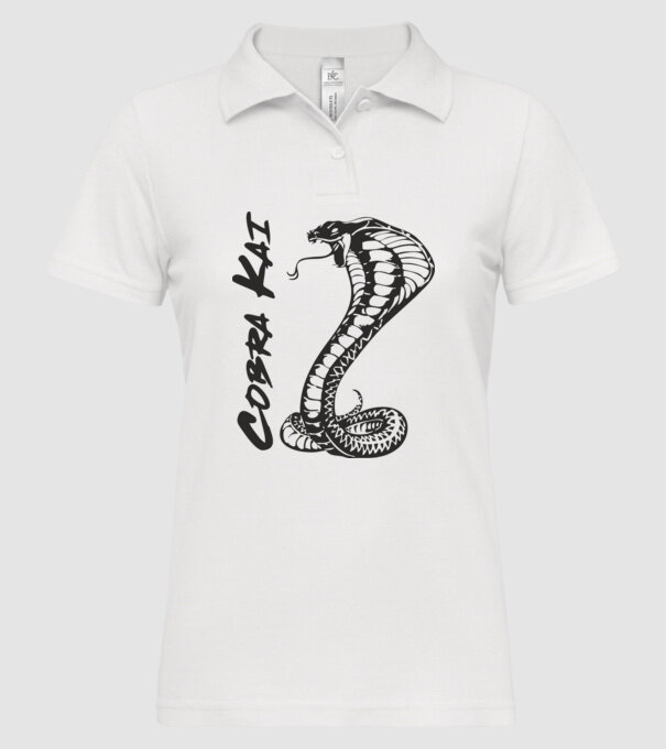 cobra kai black model alb pe tricou
