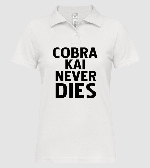 cobra kai never dies model alb pe tricou