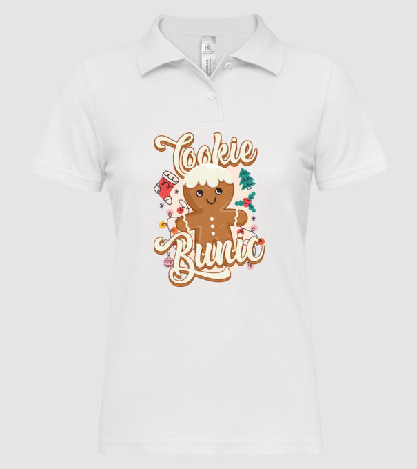 Cookie bunic model alb pe tricou